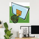 Basketball Hoop Sport Poster (Thuiskantoor)