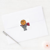 Basketball Hoop Vierkante Sticker (Envelop)