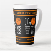 Basketball Hoops, Basketball Player Gift Latte Mok (Rechterhoek)