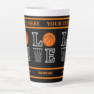 Basketball Hoops, Basketball Player Gift Latte Mok