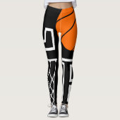 Basketball Hoops, Basketball Player Gift Leggings (Voorkant)