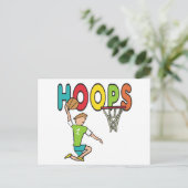 Basketball Hoops Briefkaart (Staand voorkant)