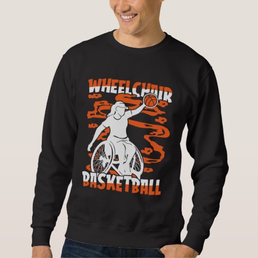 Basketball Hoops Hooping Bball Baller Wheelchair B Trui (Voorkant)
