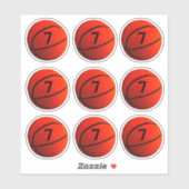 Basketball Hoops Jersey # Aangepaste gesneden viny Sticker (Vel)