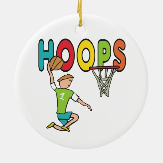 Basketball Hoops Keramisch Ornament (Achterkant)