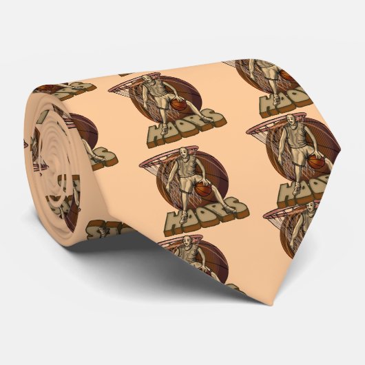 Basketball Hoops Stropdas (Opgerold)