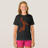 Basketball Hoops Symbool Slam the Ball Girl's T-shirt (Voorkant volledig)