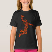 Basketball Hoops Symbool Slam the Ball Girl's T-shirt (Voorkant)