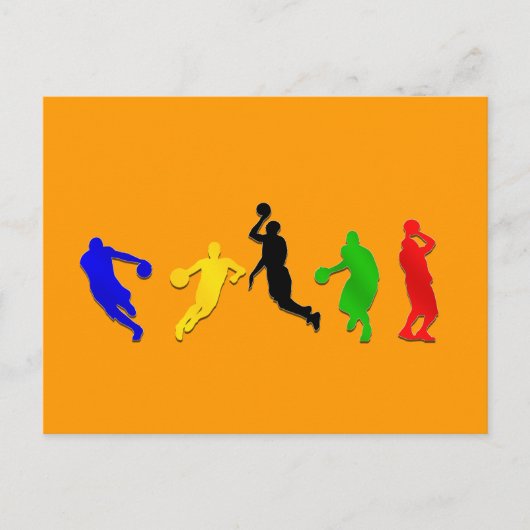 Basketball    hoopsbasketbal briefkaart (Voorkant)
