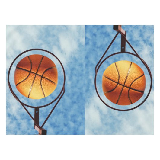 Basketball Hottest Shot Cotton Tablecloth. Tafelkleed (Voorkant (Horizontaal))