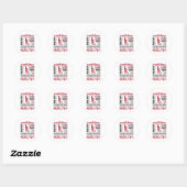 Basketball houdt nooit op ronde sticker (Vel)