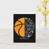Basketball i kan dingen doen die Verse God Jezus G Kaart (Gele Bloem)