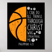 Basketball i kan dingen doen die Verse God Jezus G Poster (Voorkant)