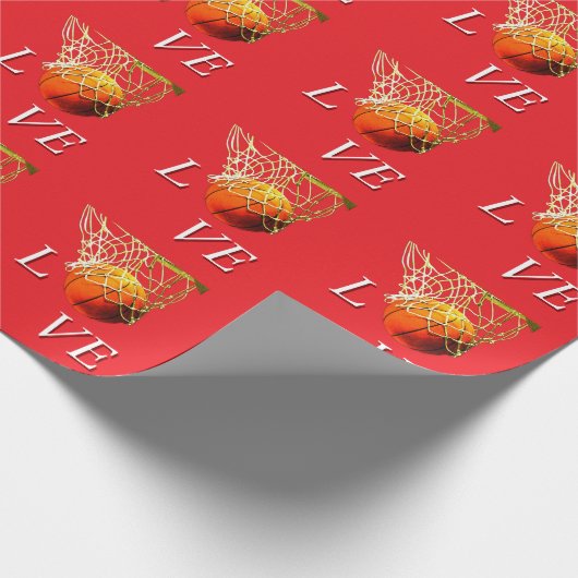 Basketball I Love Cadeaupapier (Hoek)