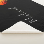 Basketball I Love Jouw naam Sherpa Deken (3/4)