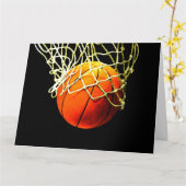 Basketball I Love Kaart (Gele Bloem)