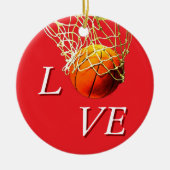 Basketball I Love Keramisch Ornament (Voorkant)