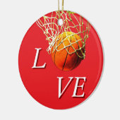 Basketball I Love Keramisch Ornament (Links)