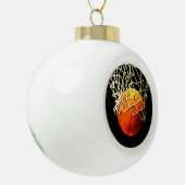 Basketball I Love Keramische Bal Ornament (Links)