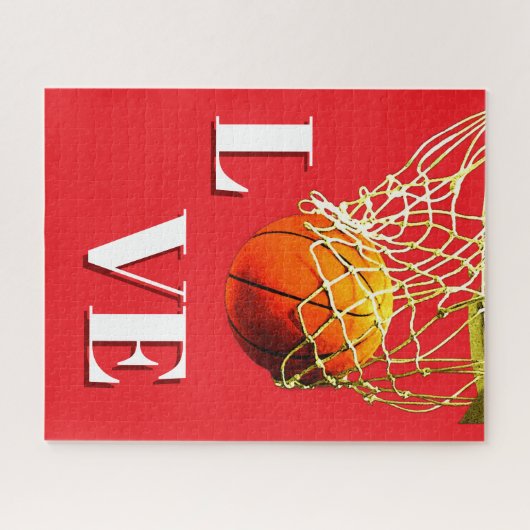 Basketball I Love Legpuzzel (Horizontaal)