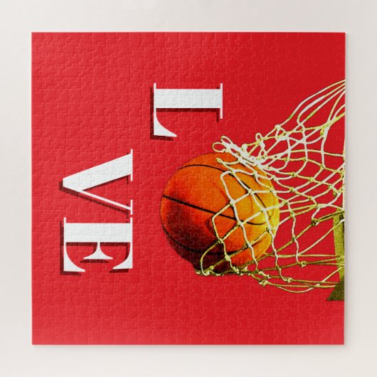 Basketball I Love Legpuzzel (Horizontaal)