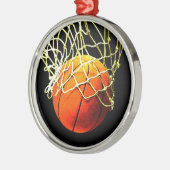 Basketball I Love Metalen Ornament (Links)