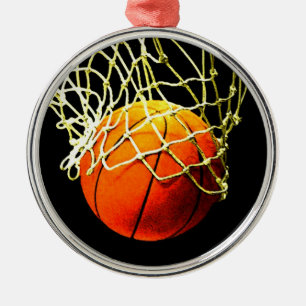 Basketball I Love Metalen Ornament