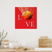 Basketball I Love Poster (Keuken)