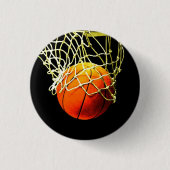 Basketball I Love Ronde Button 3,2 Cm (Voorkant)