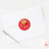Basketball I Love Ronde Sticker (Envelop)