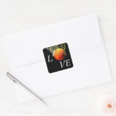 Basketball I Love Vierkante Sticker (Envelop)
