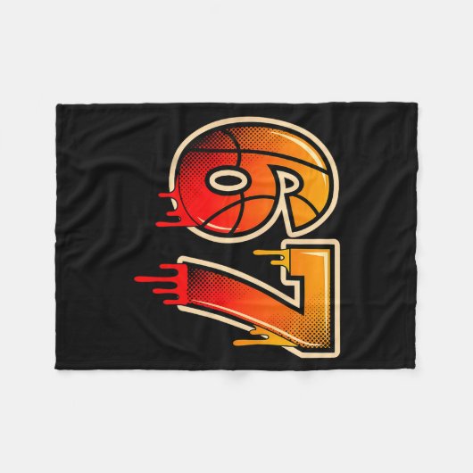 Basketball Ice Cream Drip Funny 67 Six Seven Gen A Fleece Deken (Voorkant (Horizontaal))