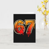 Basketball Ice Cream Drip Funny 67 Six Seven Gen A Kaart (Gele Bloem)