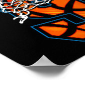 Basketball Ik ben 9 Boy Girl 9th Birthday Poster (Hoek)