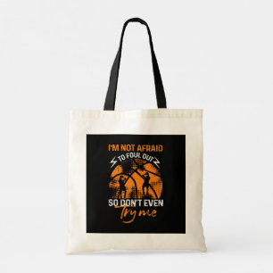Basketball - ik ben niet bang om er uit te komen tote bag