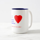 Basketball ik hoor mijn vrouw tweekleurige koffiemok (Voorkant rechts)