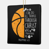 Basketball ik kan dingen doen bijbelse god Jezus Keramisch Ornament (Links)