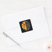 Basketball ik kan dingen doen bijbelse god Jezus Vierkante Sticker (Envelop)