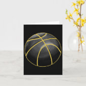 Basketball Illustratie Black Gold Ball Design Str Kaart (Gele Bloem)