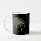 Basketball Illustratie Black Gold Ball Design Str Koffiemok (Links)