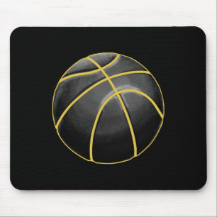 Basketball Illustratie Black Gold Ball Design Str Muismat