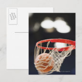 Basketball in de mand. briefkaart (Voorkant / Achterkant)