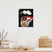 Basketball in de mand. poster (Keuken)