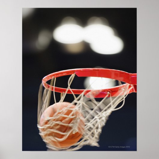 Basketball in de mand. poster (Voorkant)