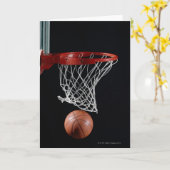 Basketball in Hoop Kaart (Gele Bloem)