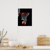 Basketball in Hoop Poster (Keuken)