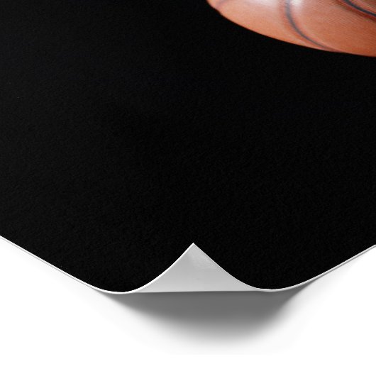 Basketball in Hoop Poster (Hoek)