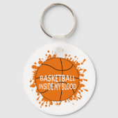 Basketball in mijn bloedsomloop sleutelhanger (Voorkant)
