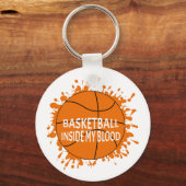 Basketball in mijn bloedsomloop sleutelhanger (Voorkant)