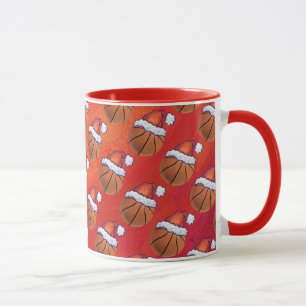 Basketball in Santa Hat Pattern Mok